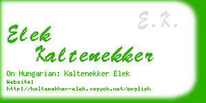 elek kaltenekker business card